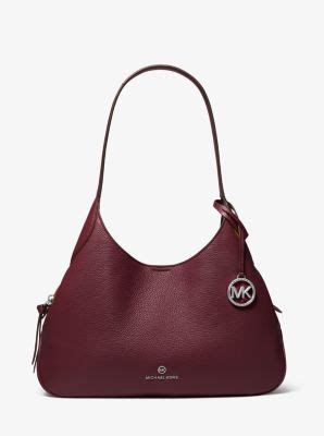 michael kors kelsey medium pebbled leather shoulder bag|Michael Kors pebble leather crossbody.